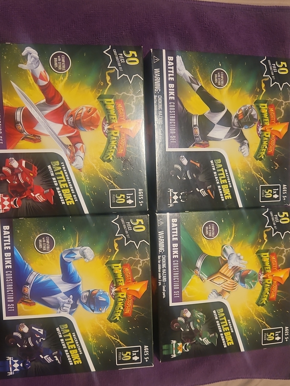 Mighty Morphin-Power Rangers Battle Bike Set Of 4